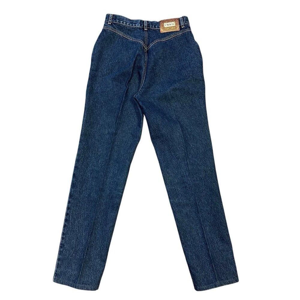 Lawman Women's High Rise Slim Fit Western Blue Denim Jeans - Size 11 ( 28X31 ) - Picture 4 of 9